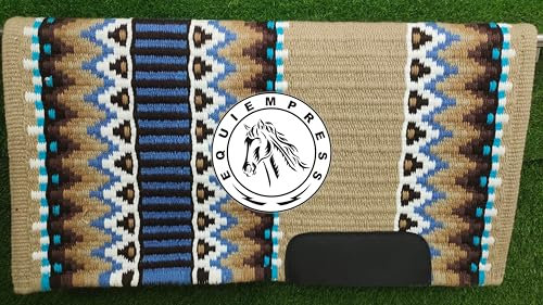 EQUIEMPRESS Sattelunterlage Western Show/Westernsatteldecke aus Neuseelandwolle, Top Wool Pad Sensor Flex (Anpassung möglich) A-922 (36 x 36)