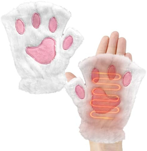 Genérico Guantes Calefactables - Manoplas Sin Dedos con Calefacción para Manos - Guantes Sin Dedos Calientes para Portátil | para Deportes De Invierno Trabajo Al Aire Libre Ciclismo Montañismo