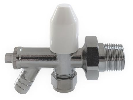 10mm Chrome Plated Cosmos Lockshield Radiator Valve with Drain Off