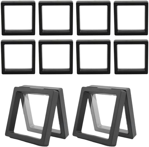 Espositore 3D galleggiante – Espositore trasparente per gioielli 3D, pellicola in PE trasparente, per casa e lavoro, supporto per anelli,