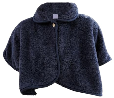 Kawiithn Schulterwickel-Decke Dicker Warmer Schulterschal-Umhang für Damen, Polyesterfaser Plüsch Schulterdecke ragbare Decken Winter-Poncho-Umhänge für Damen-Bettjacken, 84 x 45 cm