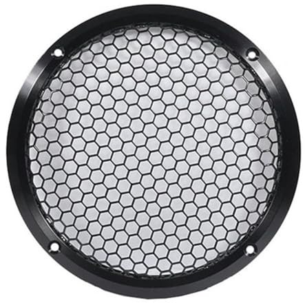 Buhdjfnke Cubierta de Rejilla de Altavoz de Agudos de Aluminio para Automóvil, 6,5 Pulgadas, Rejilla de Metálica para Mejora de Audio, Color Negro