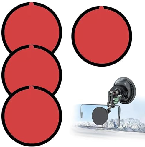 KDRNXVAL 4 Pcs Dash Cam Mount Adhesive Pads, 70mm Heat-Resistant Round Pads for Dashboard, Windscreen, GPS, and Suction Cup Phone & Camera Holders