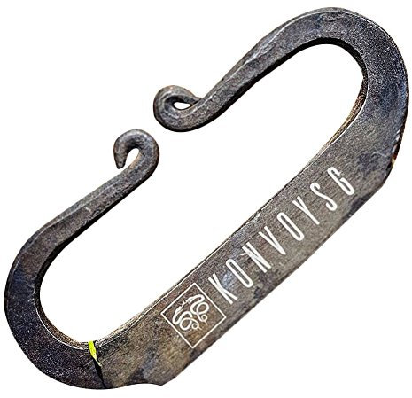 KonvoySG Traditional English Carbon Steel Striker - U-Shape Fire Starter for Flint Stone, Bushcraft, Survival & Camping