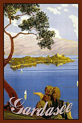 Schatzmix Gardasee Metallschild Wanddeko 20x30 cm tin Sign Blechschild, Blech, Mehrfarbig