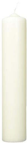 Rayher 3140396 Stumpenkerze, creme, rund, Länge 30 cm, 6 cm ø,100% Paraffin, RAL-Gütezeichen, Rundkerze, Taufkerze, Kommunionkerze, Kerzenrohling zum Verzieren und Basteln