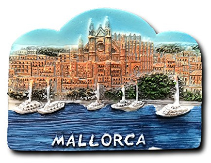 3D-Kühlschrankmagnet, Motiv: Mallorca, Spanien, Reise-Souvenirs, handgefertigter Mallorca-Kühlschrankmagnet, Heim- und Küchendekoration