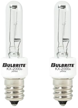 Bulbrite KX40/E12 40W KX-2000 Krypton/Xenon T3 Clear Bulb, Candelabra Base (Clear 2 Pack)