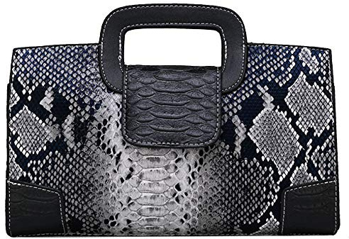 Milya Damen Leder Vintage Handtasche Clutch Henkeltasche Abendtasche Umhängetasche Ledertasche Schultertasche mit Schulteriemen