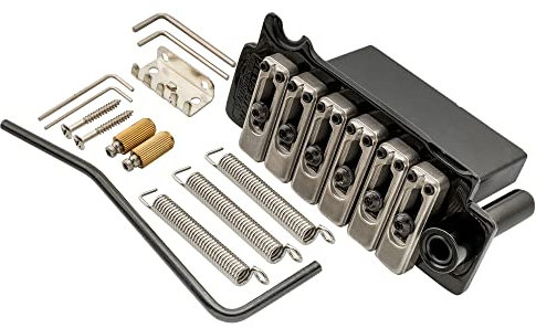 Wilkinson WVS50IIK 52.5mm (2-1/16 inch) 2-Point Tremolo Bridge with Stainless Steel Saddles for USA/Mexico/Japan/Korea Strat Electric Guitar, Black
