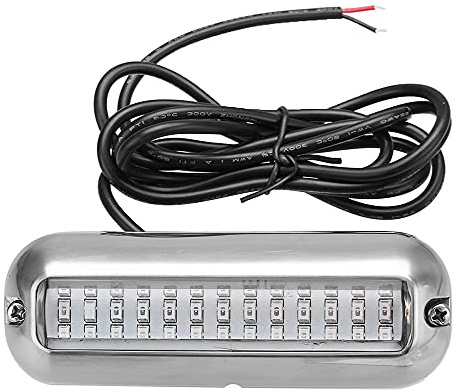 ANCLLO 8,9 cm 27 LED blaue Unterwasser-Boot-Lichter Bootszubehör für Pontoon Marine-Recklichter zum Schwimmen, Autofahren, Angeln