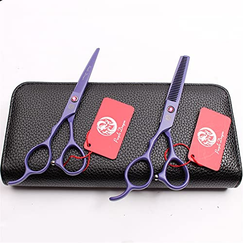 XJST Linkshänder Friseur-Schere Set, Friseurschere Professionelle Haare Schneiden Zähne Shears Kit, Für Männer Frauen Kinder Haustiere Home Salon Barber,6.0 Inch