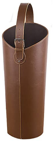 Regenschirmstaender Stand Halter Runder Schirmständer Aus Braunem Leder Für Das Home Office Des Hotels, Platzsparender Aufbewahrungseimer Für Dekoration, Bodenständer Schirmhalter/Gehstockständer