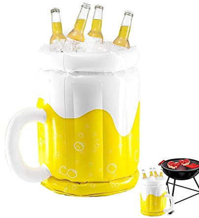 5 Pcs Chopes à bière gonflables | Tasse isotherme de piscine pour jardin, plage, jardin | Refroidisseur de flotteur de piscine de support de boisson de bière pour le BBQ, le pique-nique, la fête Abbto