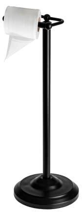 Blue Canyon Stainless Steel Toilet Roll Holder Black Free Standing Toilet Paper Holder With Storage, Toilet Paper Storage, Toilet Paper Roll Holder, Toilet Roll Storage, Toilet Paper Organizer