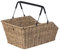 Basil B.V. Unisex – Erwachsene Cento Rattan Look MIK Fahrradkörbe, Silber, 47x34x26,5cm