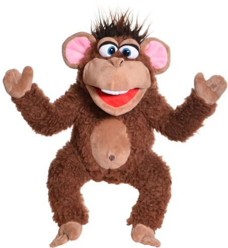 Living Puppets Fuzius AFFE, Handpuppe aus hochwertigen Materialien in tollen Farben, Größe: 40 cm, W874