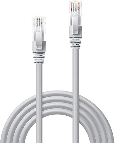 RevolutionLine - Cable de red Ethernet RJ45 Cat.6 UTP 10 metros | Latiguillo gris con conectores tipo RJ45 en ambos extremos | Cable LAN para usar en routers, conmutadores, módems, puntos de acceso
