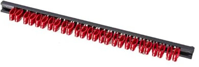 perfk Organizador de almacenamiento de destornilladores montado en la pared, estante de herramientas de taller, fácil de instalar, colgador de soporte de, Rojo