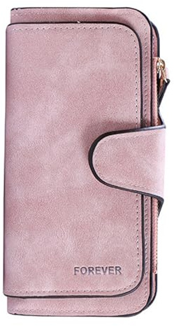 Women's Wallet, Pink Multipurpose Purse With Multiple Card Slots - Standard Size for Men and Ladies (Pink)