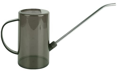 Lizbin Gießkanne für Zimmerpflanzen mit langem Auslauf, Gießkanne Indoor, kleine Gießkannen, Pflanzengießkannen, Gartenwasserkannen für Sukkulenten Bonsai Blumen 1L / 34oz (Grau)