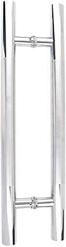 Schiebetürgriffe Doppelseitiger Scheunentorgriff Dickes Edelstahl-Rundrohr Kommerzieller Push-Pull-Badezimmer-Duschglas-Schiebetürgriff Scheune - 5 Längen/500 x 300 mm (Farbe: 800 x 600 mm)