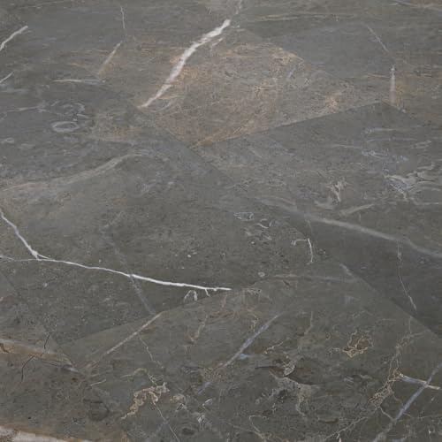 Afirmax Vinylboden Klick-Vinyl Marmoroptik Grau Carrara | 4mm | XXL Platten 457x914mm | 2,503 m²/Paket | Pflegeleicht & Strapazierfähig für Renovierungen