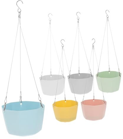 CAXUSD 1ensemble Pots Suspendus Auto-arrosants Jardinières Décoratives avec Chaîne Et Système De Drainage Moyenne pour Et Plantes