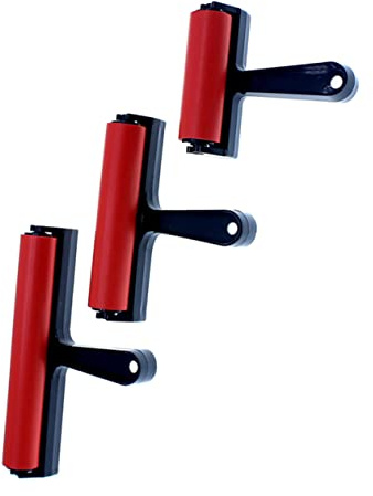 CORHAD Rubber Roller Brush Printmaking Ink Roller Tool Art Sponge Brush for Paint Varnish Stains DIY Projects