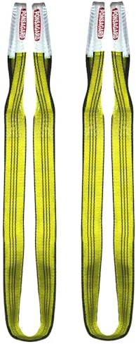 PONSA - Hebeband - Hochwertiger Hebegurt aus Polyester mit Patentiertes System PONSAGARD, mit Abrieb - und Schnittschutz - Sicher Rundschlinge - EN 1492-1 (3000 kg / 3 Tonne / 3 Meter (Pack 2 STK.))