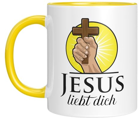 Christliche Tasse mit Spruch | Jesus liebt dich | Geschenkidee für Christen und religiöse Anlässe
