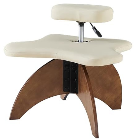 LULUMAIC Kniender Schreibtischstuhl, Meditationsstuhl, multifunktionaler ergonomischer Kniestuhl, Home-Office-Schreibtischstuhl (Beige, Einheitsgröße)