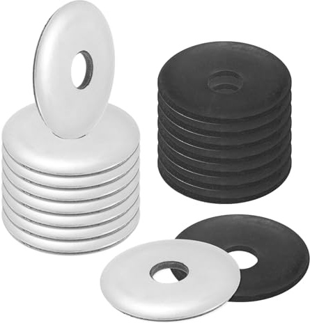 M METERXITY 20-Pack Arandelas De Goma De Sellado Con EPDM, Acero Inoxidable 304 3/8 x 1-1/2OD Arandelas De Neopreno Para Pernos/Tornillos/Maquinaria/Barcos/Techos