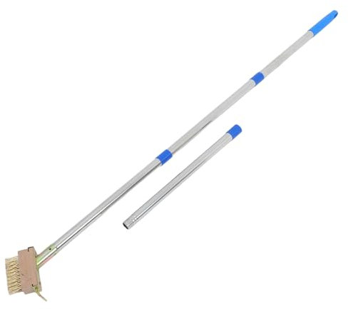 IWOWHERO 1 Set Spazzola per Diserbo con Manico in Acciaio Inossidabile per La Pulizia dei Giunti di Pavimentazione E La Rimozione del Muschio Spazzola per Muschio Spazzola per Erbacce da