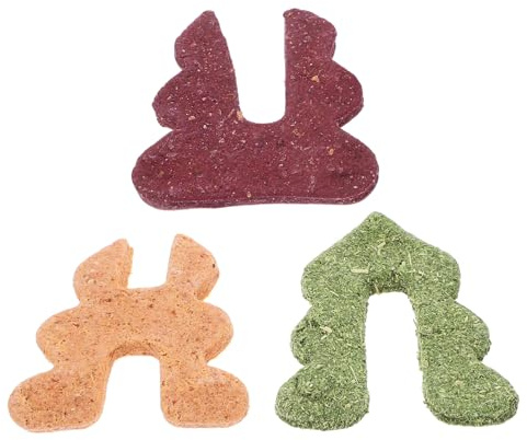 Kichvoe Kaninchenkauspielzeug für Zahnpflege Leckerlis für Hamster Beißspielzeug für Meerschweinchen Kleintiersnacks Käfigzubehör
