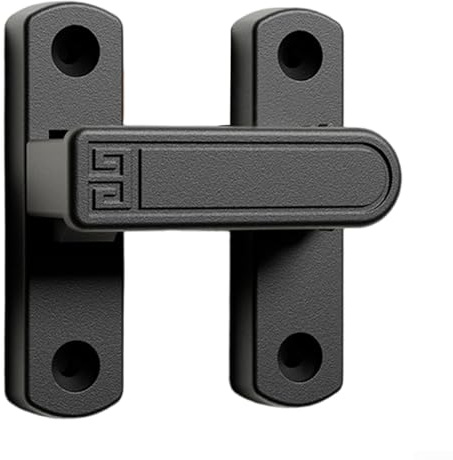 Chiusura per porta scorrevole in lega di zinco, serratura portatile per porta scorrevole con doppia posizione di chiusura, per porte di fienile, giardino, bagno, esterno, garage