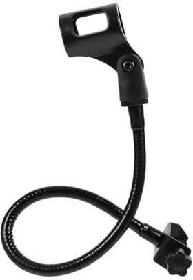 FRCOLOR Adjustable Goose Neck Microphone Stand Holder with Bracket Flexible Desktop Mic Rack for Karaoke Stage Recording Compatible with Microphones