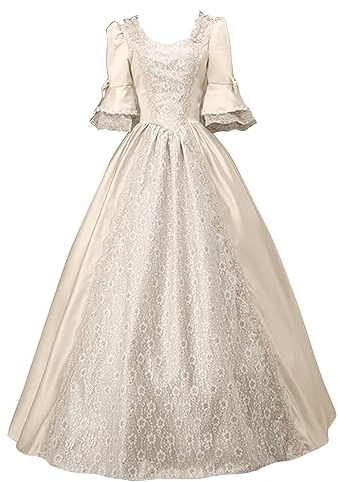 Générique Robe de bal pour femme Marie-Antoinette de la Renaissance avec imprimé floral médiéval et victorien - Costume d'Halloween