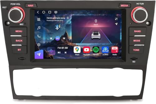 Erisin 8GB+128GB Android 16 Radio Coche para BMW Serie 3 E90 E91 E92 E93 M3 | Qualcomm 8-Core 7 Bluetooth Estéreo de Automóvil IPS Pantalla Ayuda CarPlay Android Auto GPS Navegación WiFi DSP DAB+ Canbus