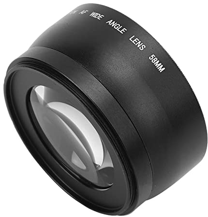 ZDETGU Objectif Grand Angle 58 Mm, Objectif Macro à Grossissement 0,45X pour Objectifs D'appareil Photo de 58 Mm de Diamètre, adapté aux Filtres 62 Mm, Idéal pour la Photographie de