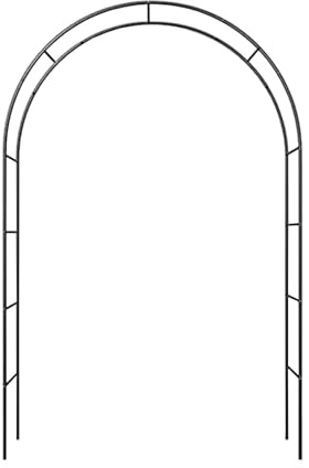 Arco de hierro negro para flores, elegante marco de soporte para plantas trepadoras de jardín, enrejado de arco de metal duradero para eventos, fiestas y decoración al aire libre