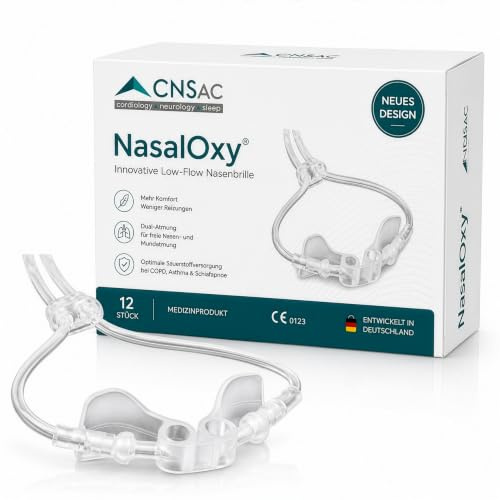 NasalOxy® – Innovative Low-Flow Nasenbrille | Mehr Komfort & Effizienz | COPD, Asthma & Schlafapnoe | Dual-Atmung & Optimale Sauerstoffversorgung | 12 Stück - Vorteilspack für Jahresbedarf