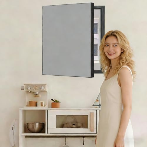 Stromkasten Verkleidung Einfarbige Abdeckung für den Sicherungskasten, Klappbare Wanddekoration für Das Wohnzimmer zur Abdeckung des Sicherungskastens(Gray,50 x 60cm (19 3/4 x 23 5/8))
