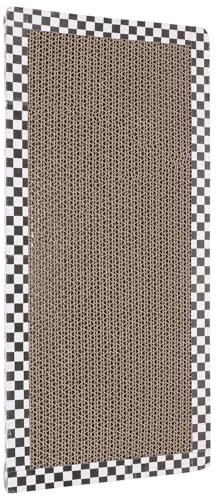 NUOBESTY Rascador Reutilizable para Gatos de Cartón Corrugado, Tablero de 43x20x2 Cm Blanco, Resistente al Desgaste, para Interior y Juego Interactivo en Casa