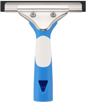 Mitclear Raclette à Vitre Professionnelle 15cm, Lame Silicone | Nettoyeur Vitre en Acier Inoxydable, Lave Vitre, Kit Nettoyage Vitres pour Salle de Bain, Douche, Voiture, Miroir et Fenêtre