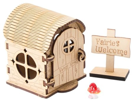 Case in Legno per Hobby Creativi Set Costruttivo in Legno per Modellismo | Kit Costruzione Di Mini Casetta per Casa Scrivania Festa Bambini Ragazze Ragazzi