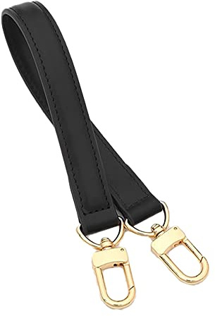 TOURDREAM Genuine Leather Plain Strap Replacement for Neonoe Hnalde Strap Bucket Bag Handbag Top Handle Black Brown Leather Strap