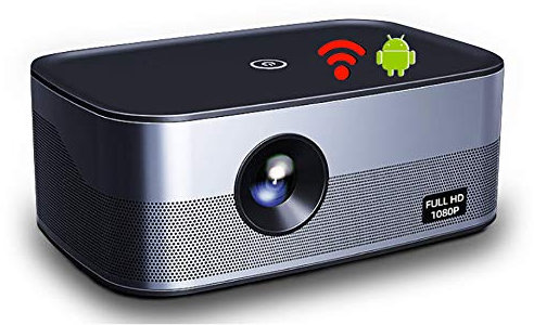ZXCVASDF Smart LED Projector, Native 1080P, 5000 Lumens, Support 4K, Powerful, Meet The Needs of The Office And Home Entertainment, Compatible with USB HDMI LAN DC Audio Bluetooth