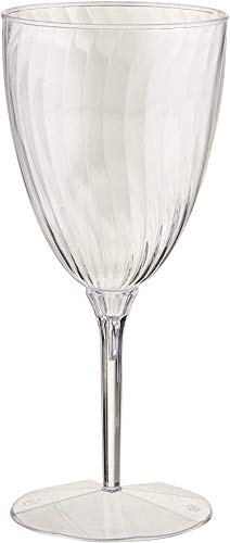 8 Packs 240ml Goblet Red Wine Glass Plastic Stemware Banquet Clear Plastic Wine Glasses