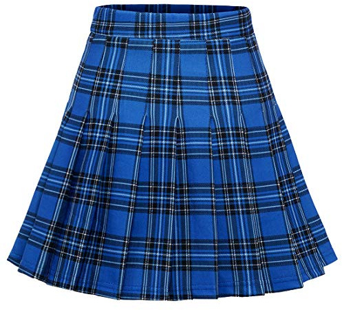 Dressystar Short Pleated Skirt High Waist A Line Tennis Skirts for Women | Modest Length, Anti-Exposure, Elastic Stretchy Waist, Multi-Color Selection, Full Size Range, Breathable, Wrinkle-Resistant